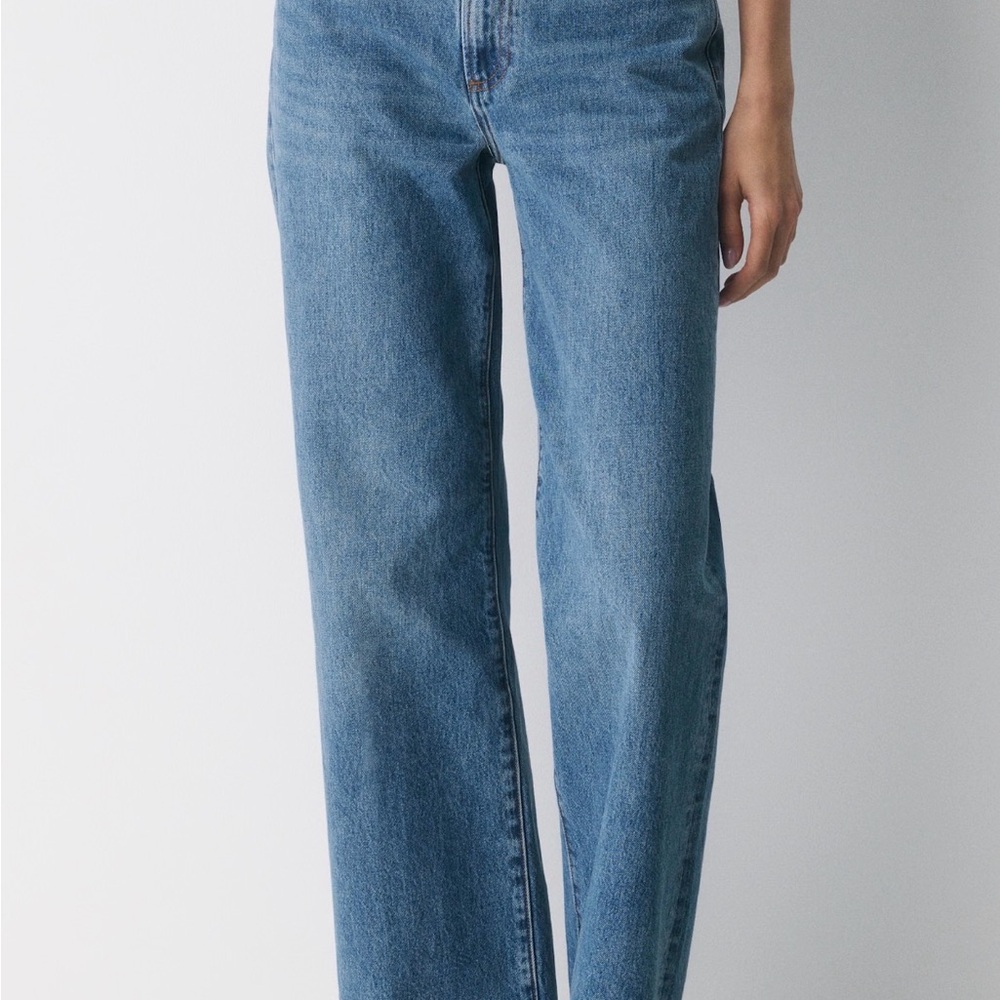 Denim Forum Blue Straight Leg Jeans